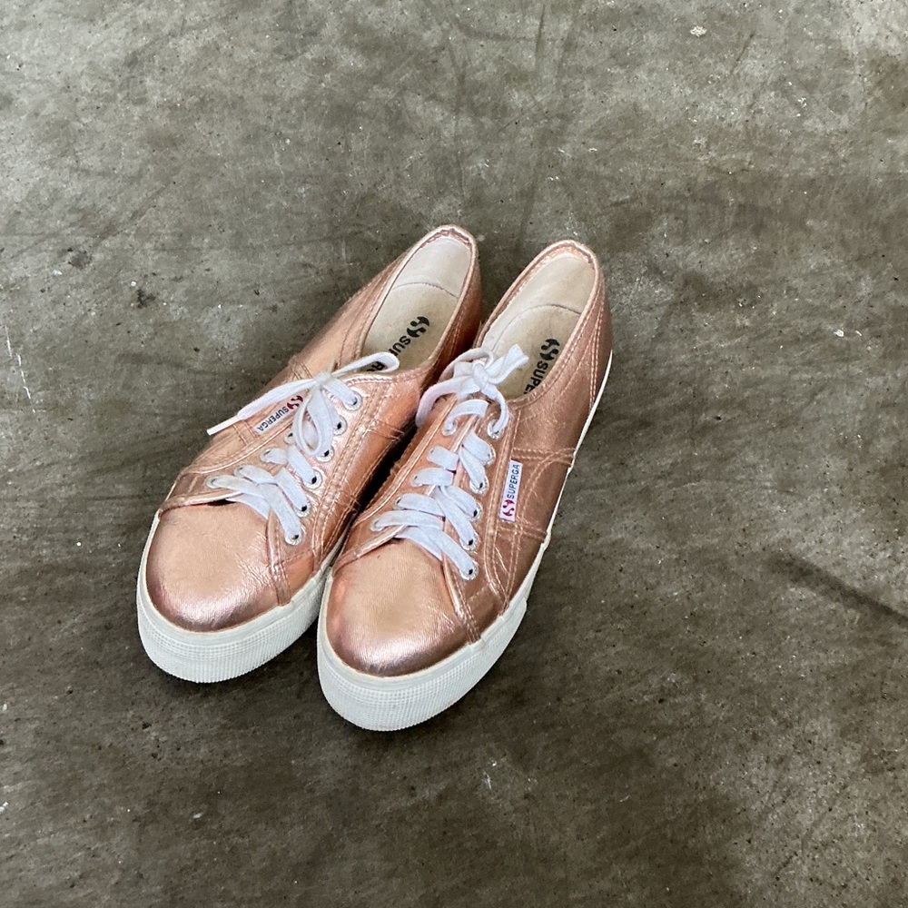 Superga platform Metallic rose gold Sneakers